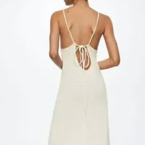 Mango Halter Knit Maxi Dress - Cream - Picture 4 of 11